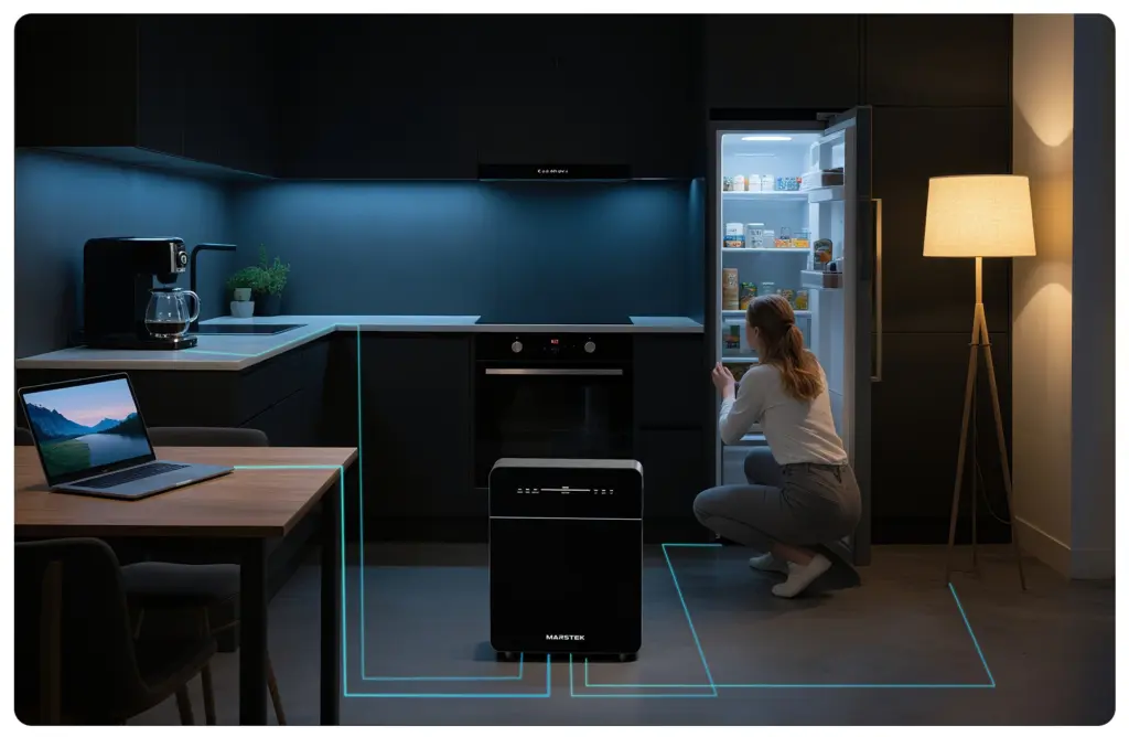 Noodstroomaansluiting van de Marstek Venus E Gen 3.0
