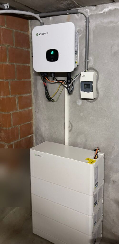 Nieuwe omvormer en thuisbatterij van 7,68 kWh in Hasselt