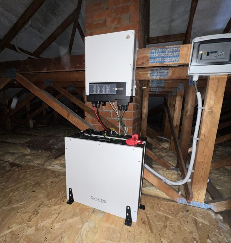 Thuisbatterij van 10,24 kWh op zolder in Meerhout