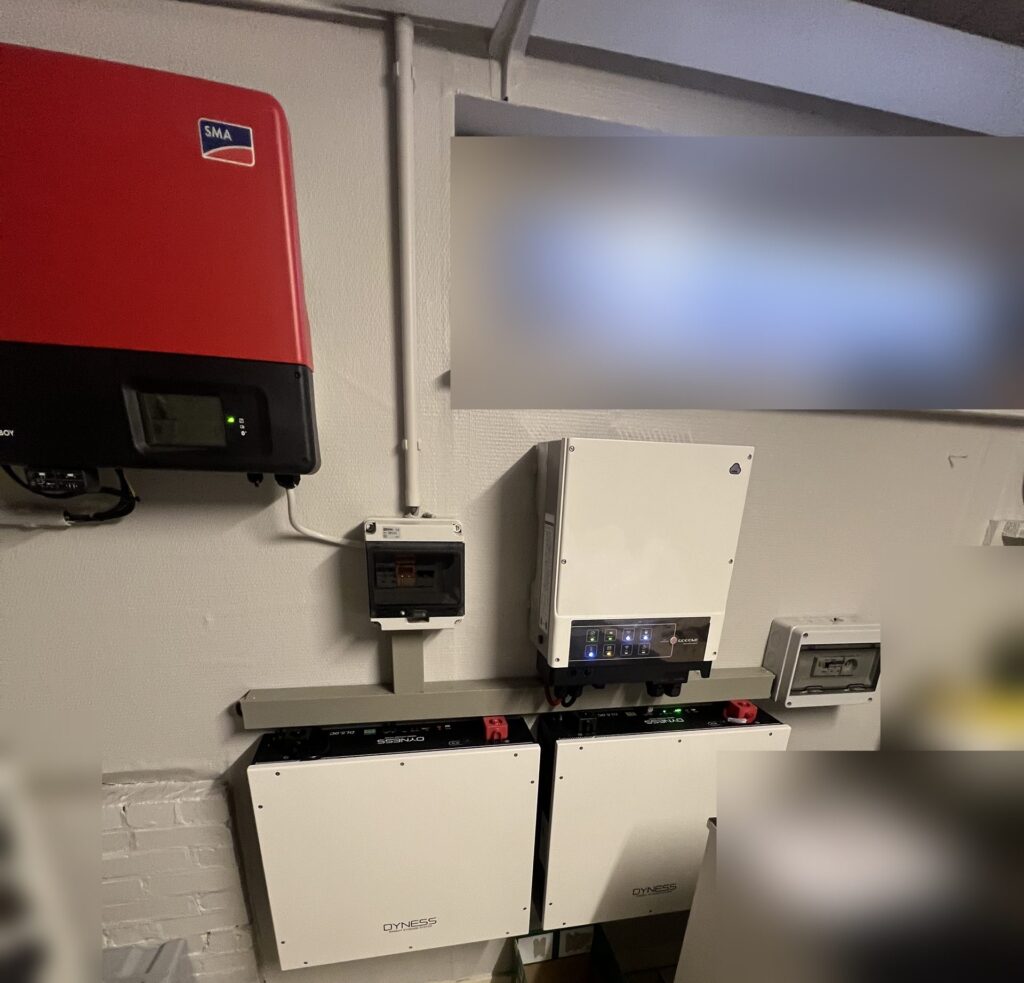 AC-gekoppelde thuisbatterij van 10,24 kWh in Opglabbeek (Oudsbergen)